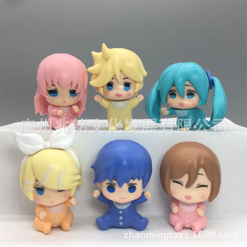 Baby Q Products - 6 stks/set Anime Hatsune Miku q-versie