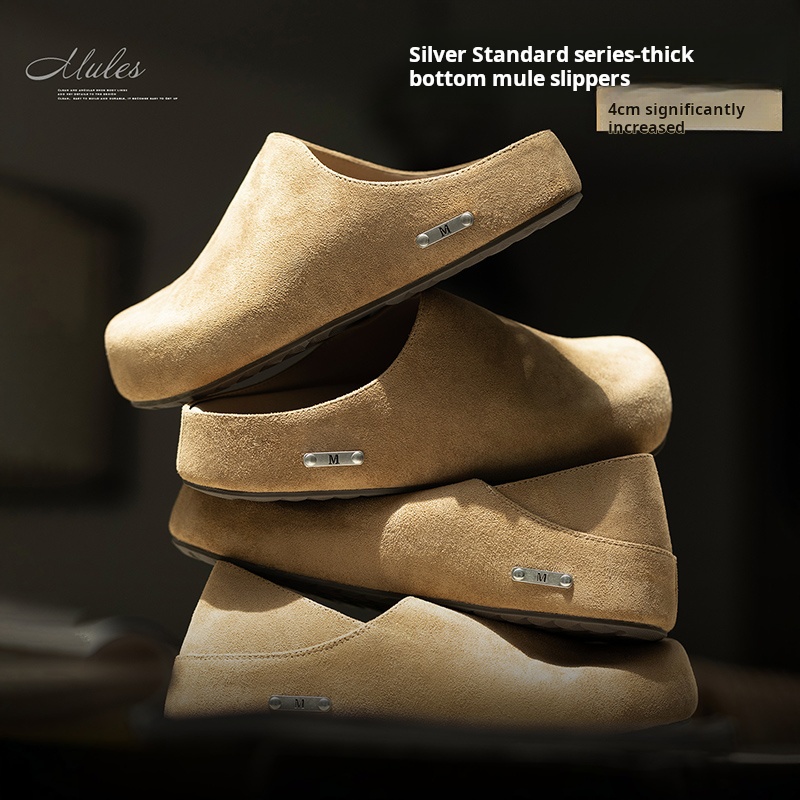 Baby Gate Stairs - MRA Brand Heren Herfst-Winter Hoogteverhogende Slippers,