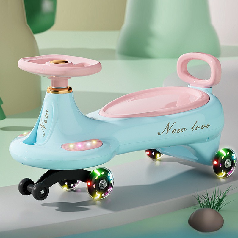 Baby Gate Stairs - Schattige kinderwipwagen met anti-kantel universele wielen,