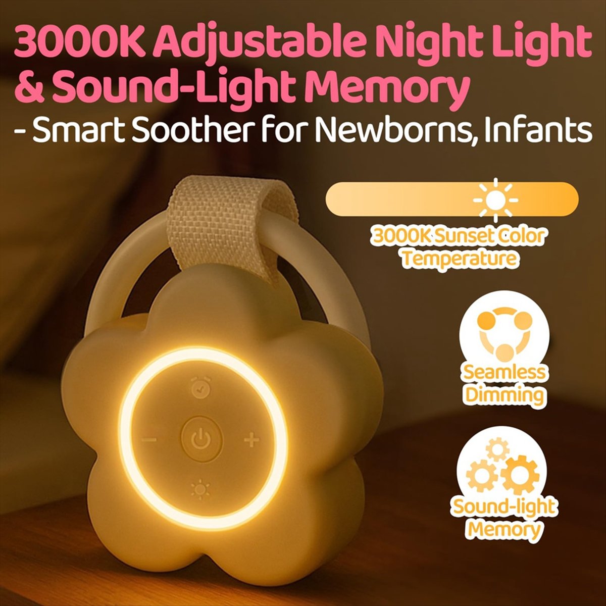 White Noise Machine Baby - Prachtig - draagbare witte ruismachine Oplaadbare