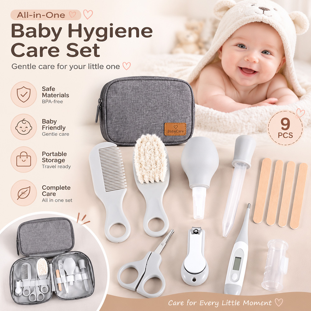 Babyverzorgingsset 9-delig, in - Baby Products Kit Set recensie en prijs